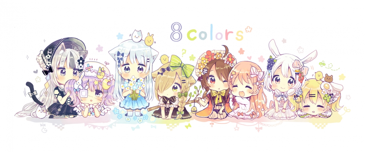 8colors 8 cute little girls 3