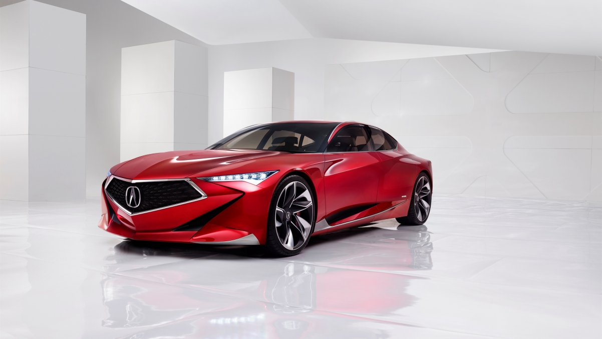 Acura Red Concept Car 4K Wallpaper