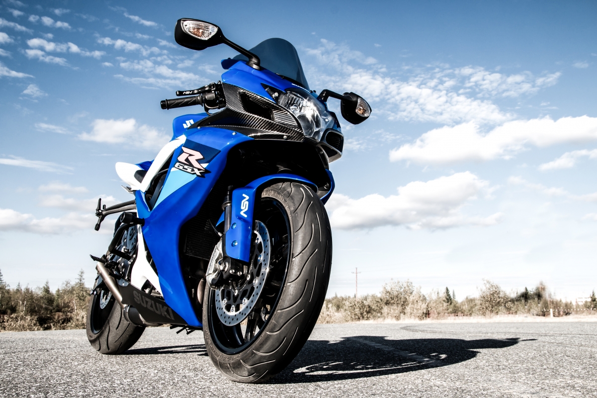 Blue Motorcycle 4K Wallpaper