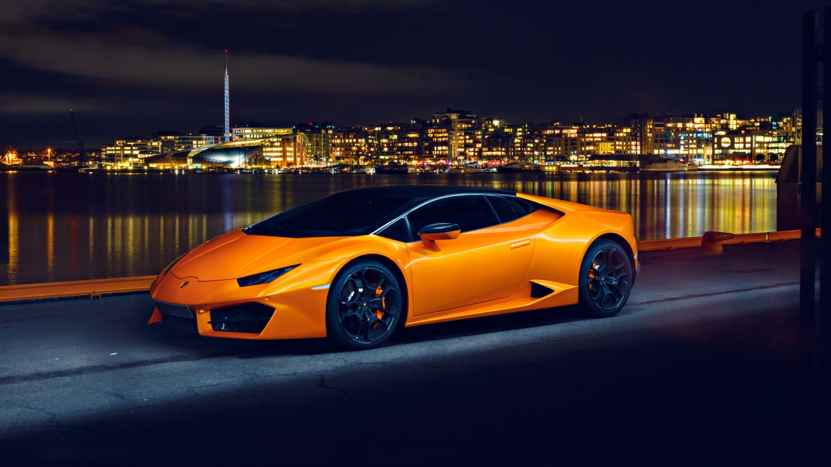 Lamborghini LP580 orange sports car 4