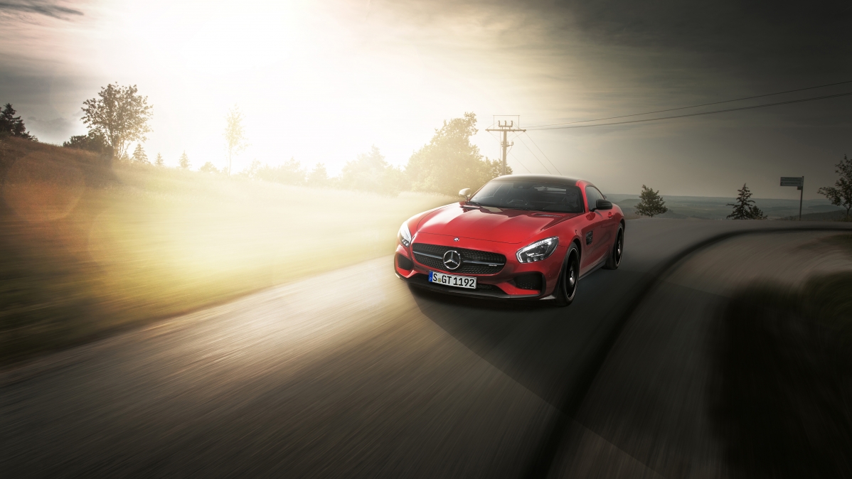 Red Mercedes Benz Sports Car 5K Wallpaper