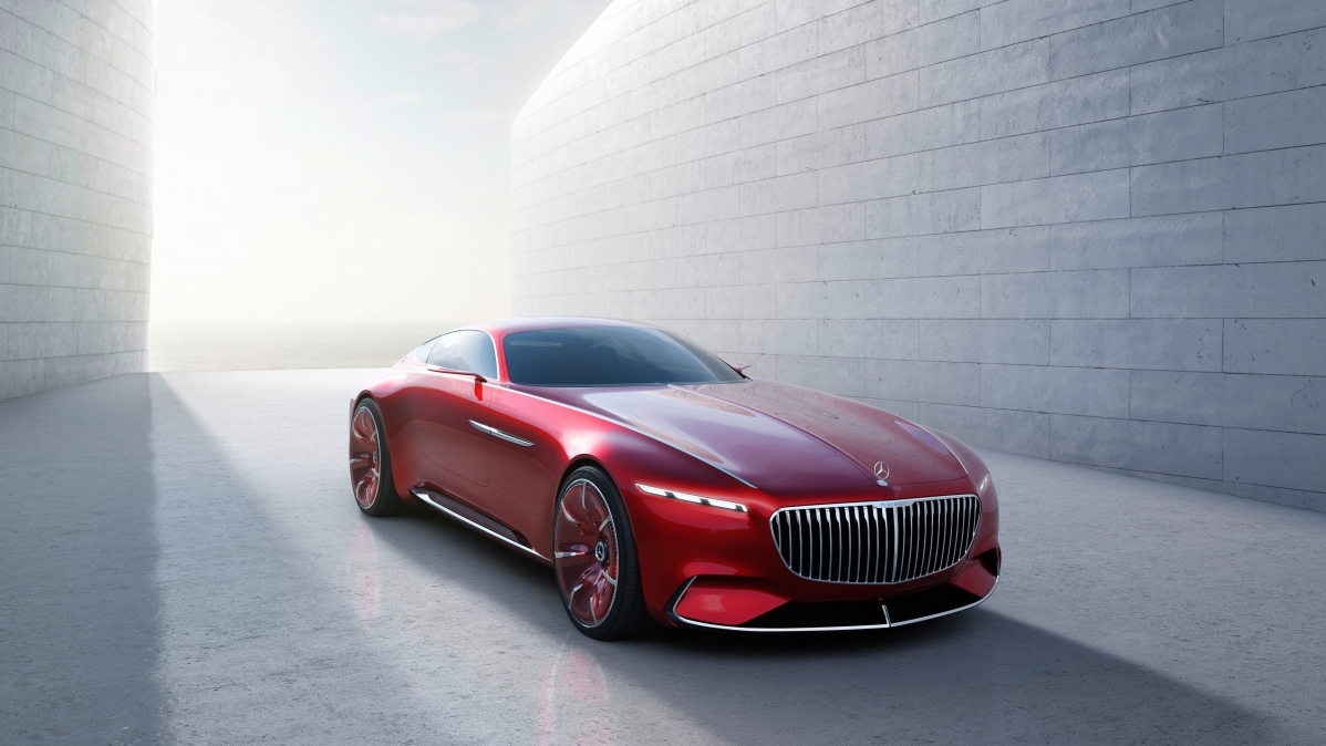 Red Mercedes-Benz Maybach 8K sports car