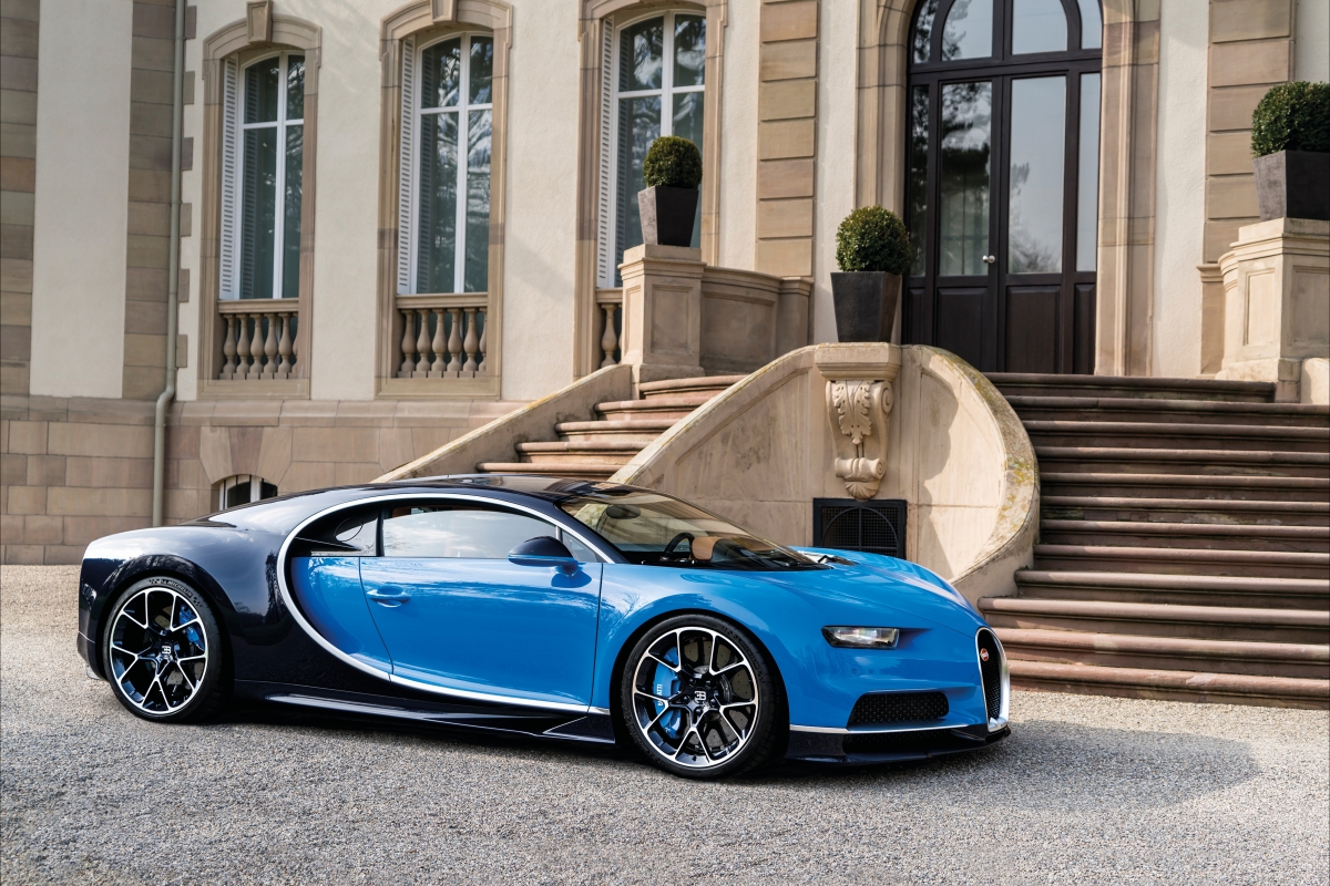 Luxury house Bugatti Chiron 4k illustration