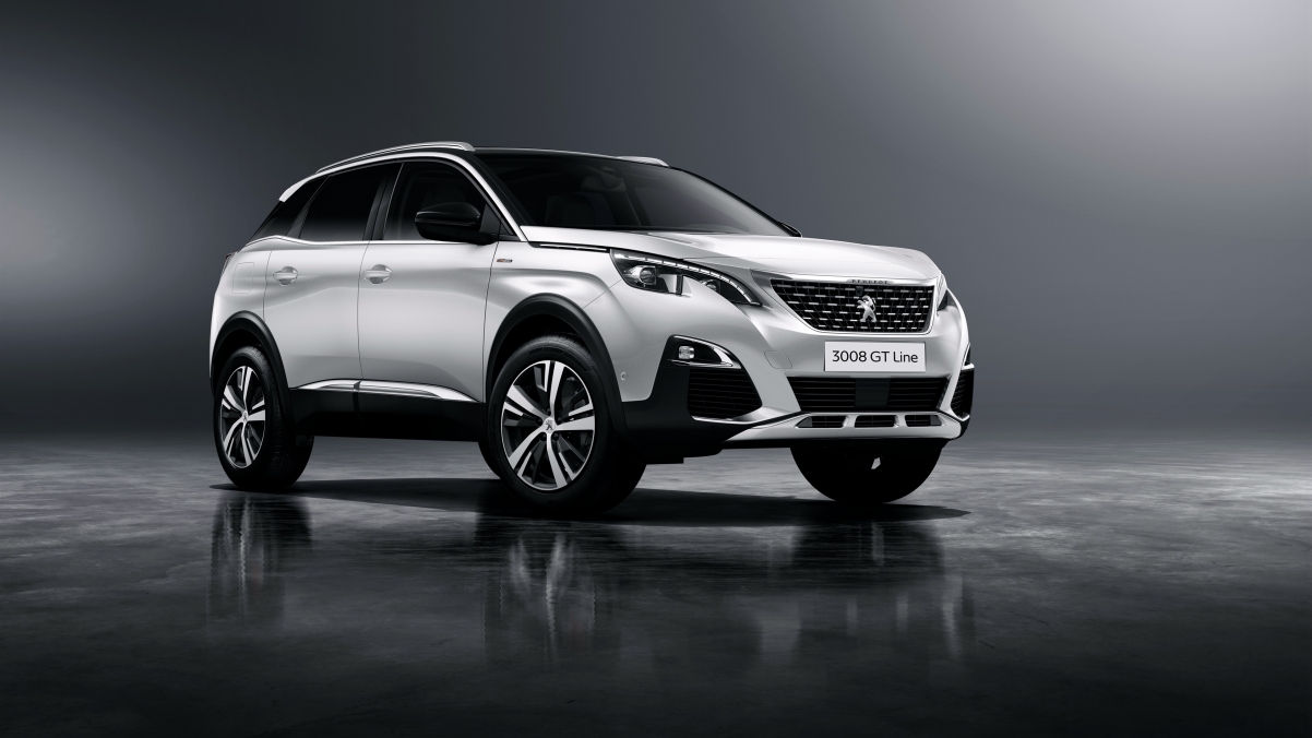 Peugeot 3008-GT SUV car 4K wall