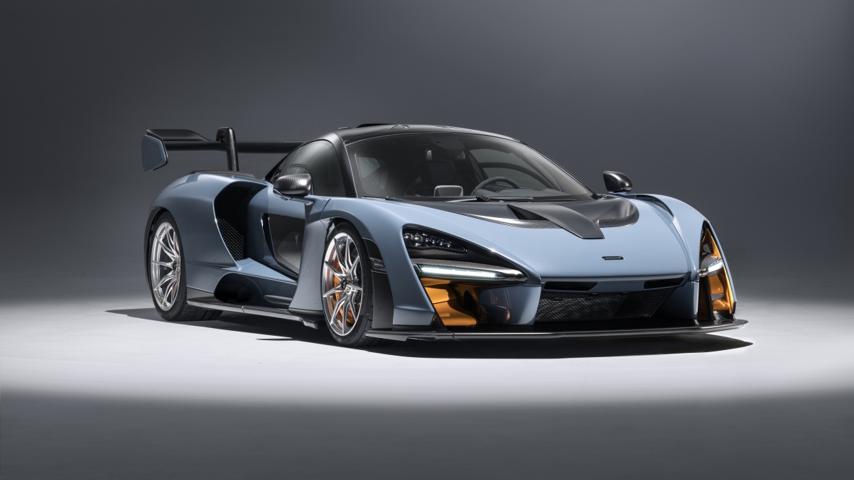 2018 McLaren Senna gray sports car