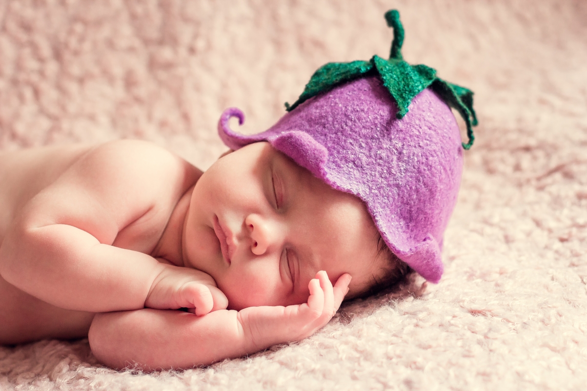 Newborn kid cute sweet dreams