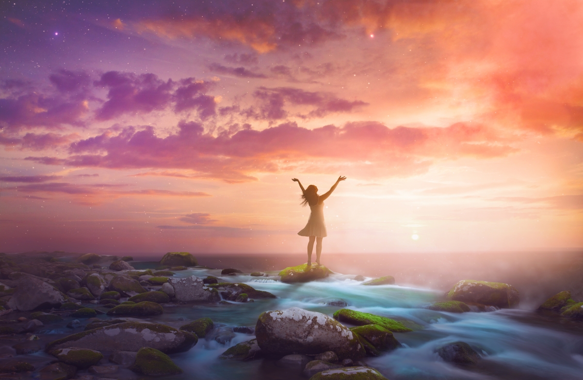 Sunrise praise woman 5k pictures
