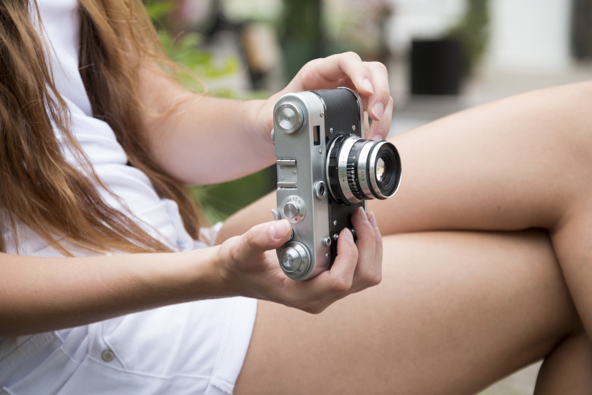 Girl camera photo retro old
