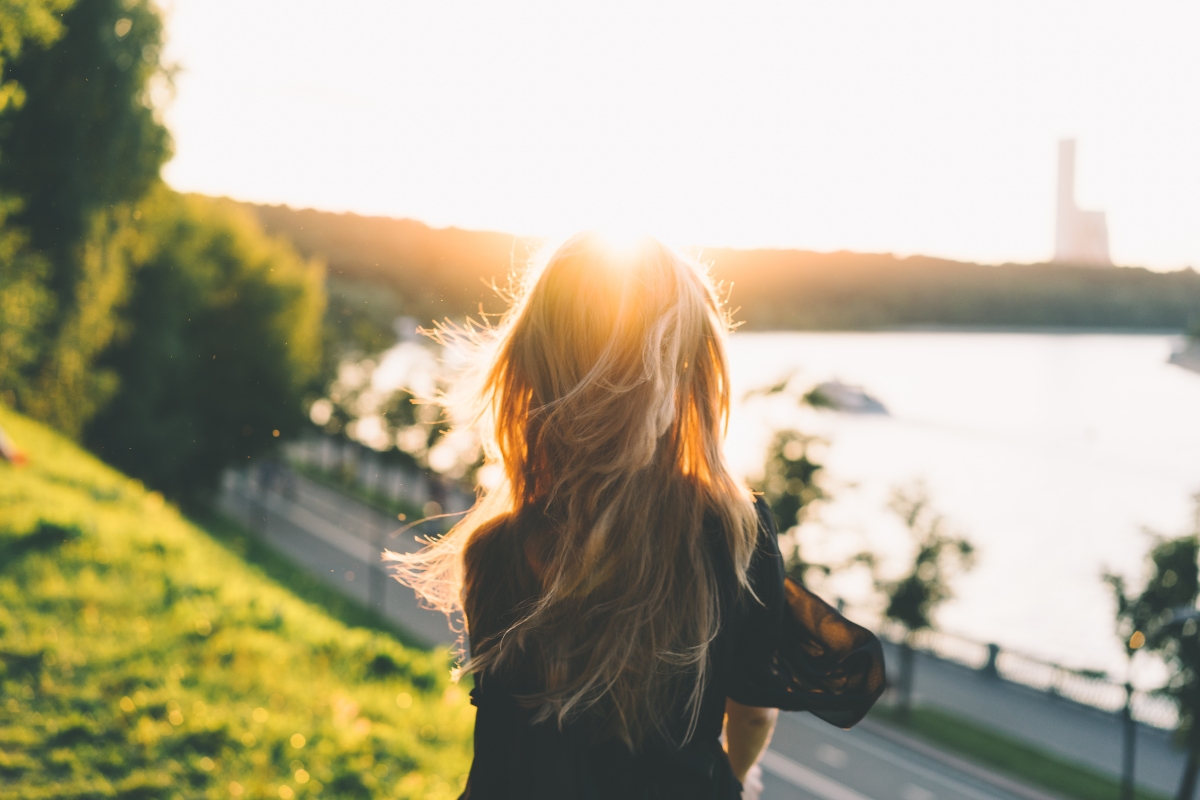 Girl backlit portrait photography