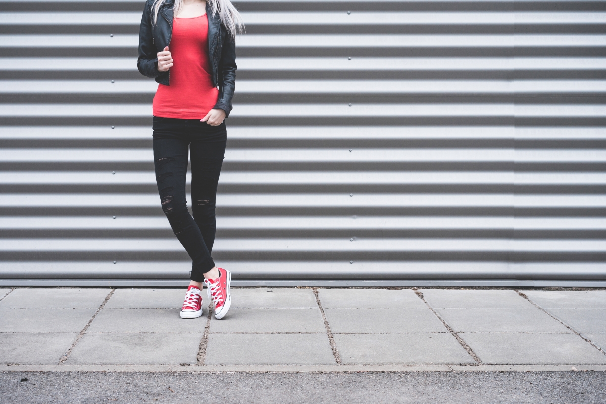 Young woman standing portrait photography