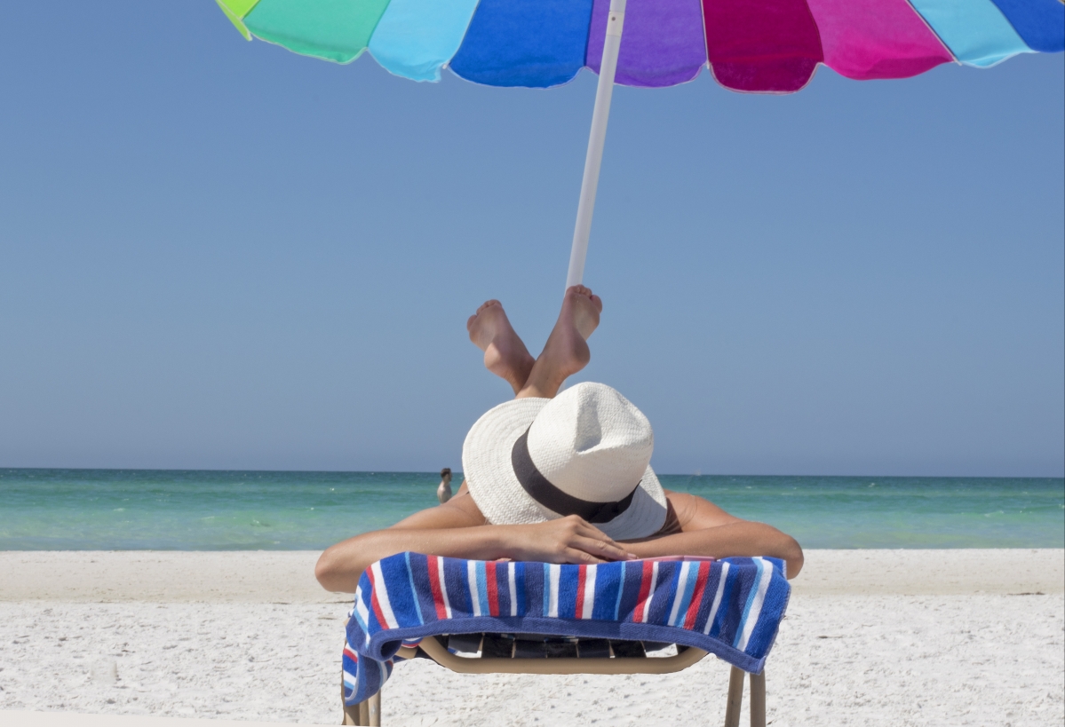 Relax on the beach during vacation