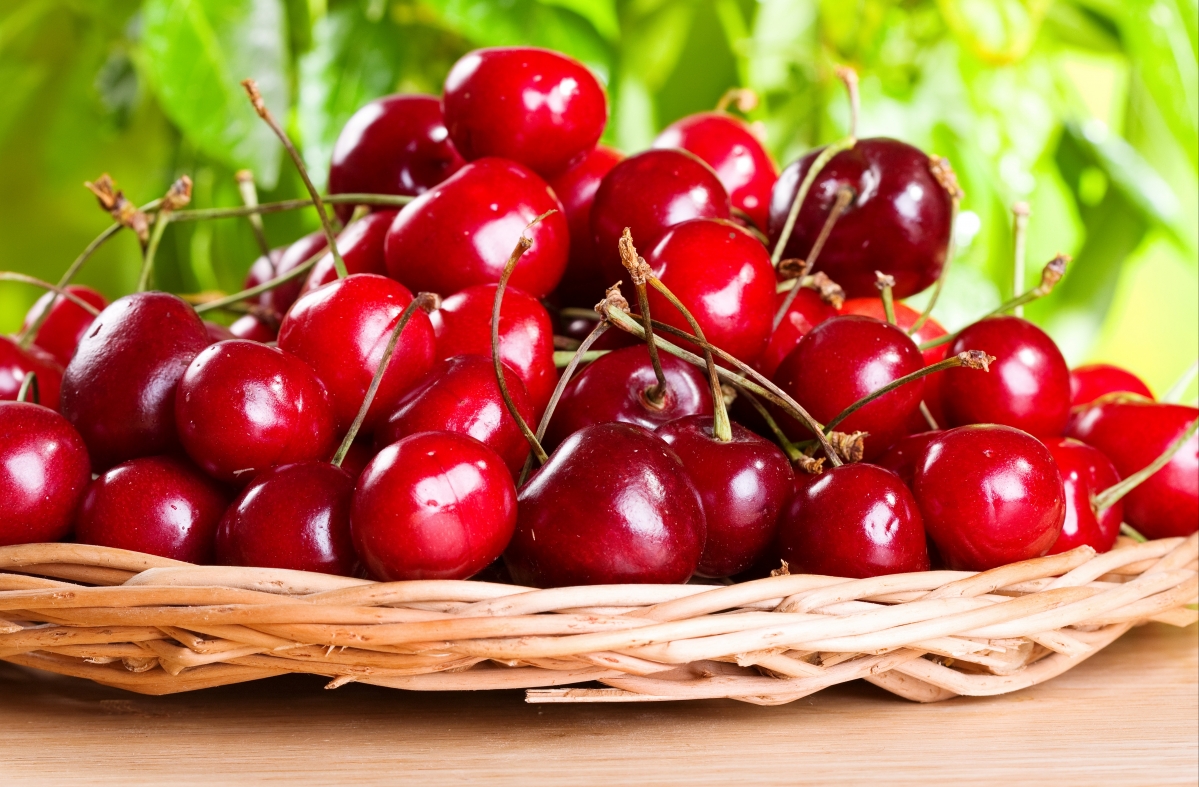 Cherries, basket, cherries 5k HD picture