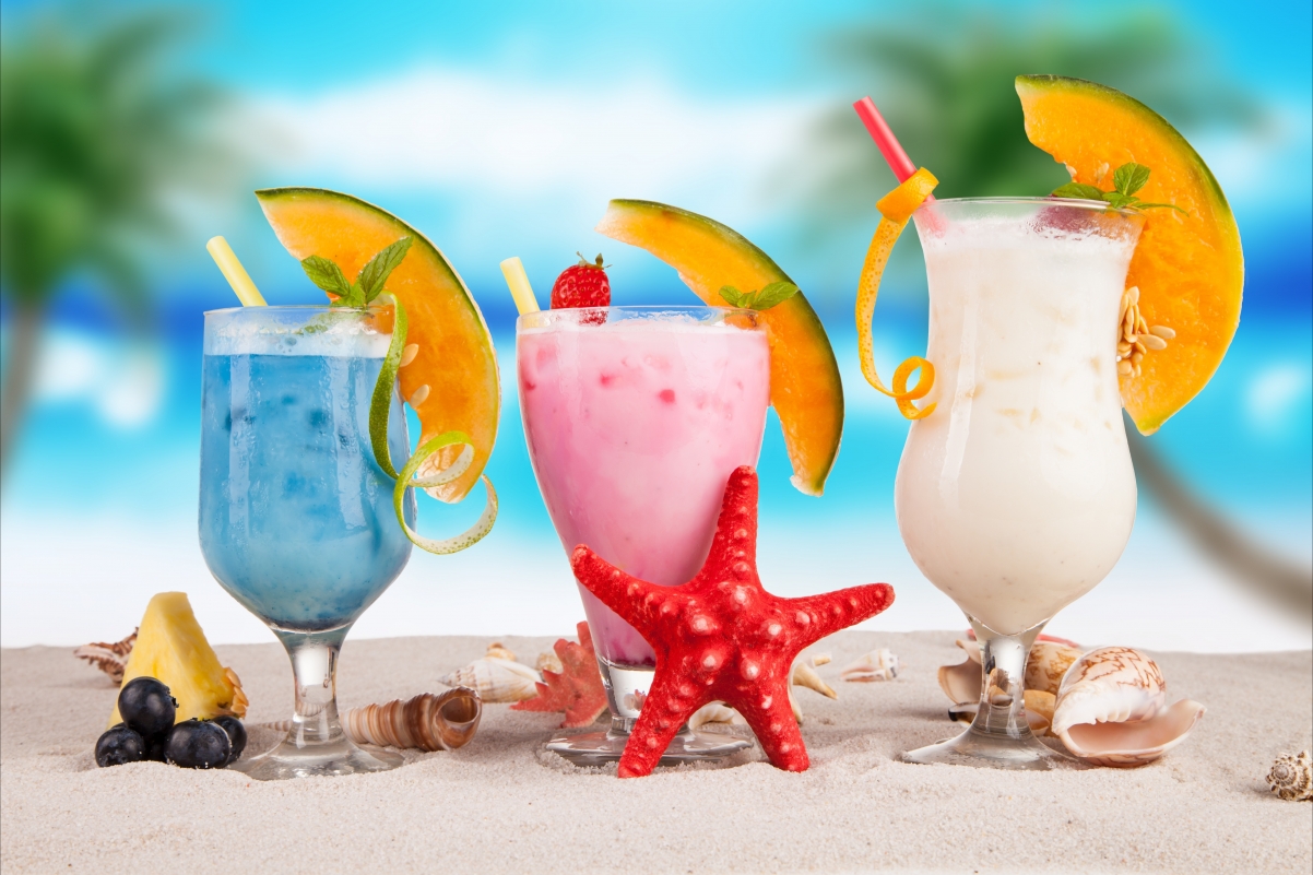 Summer tropical beach fruit drink