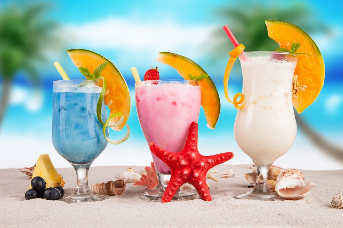 Summer tropical beach fruit drink