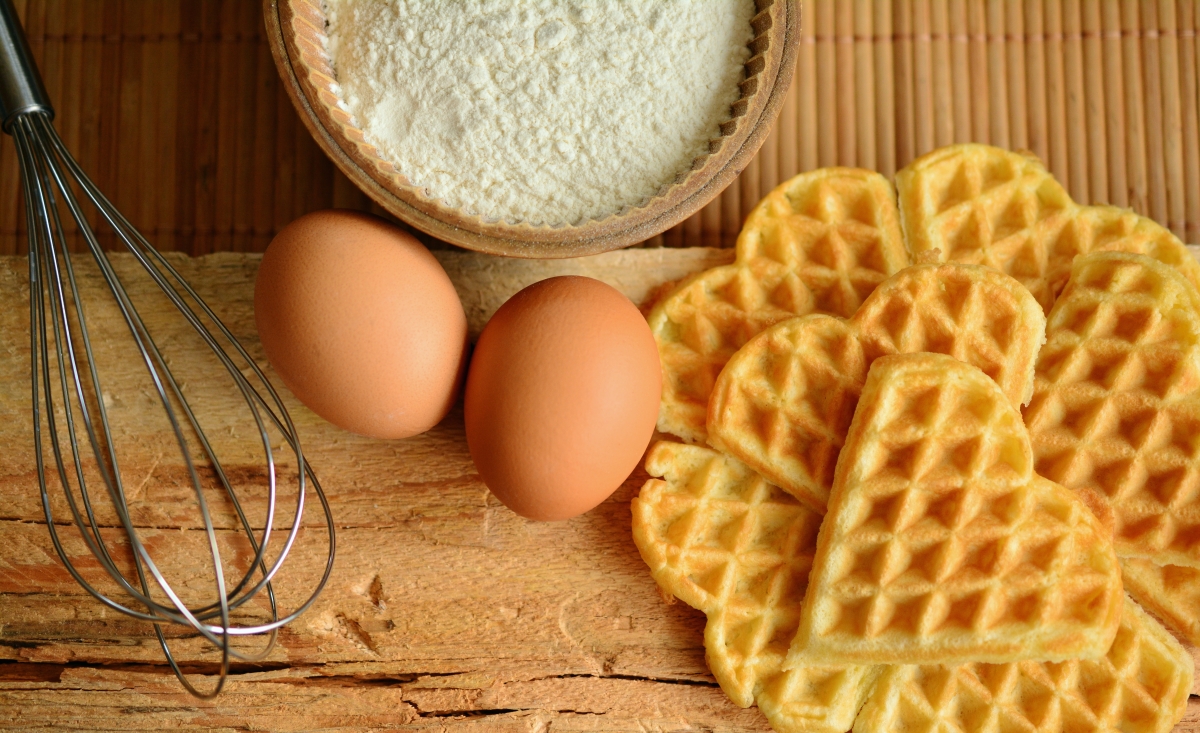 Waffles Baked Waffles with Egg Sweet