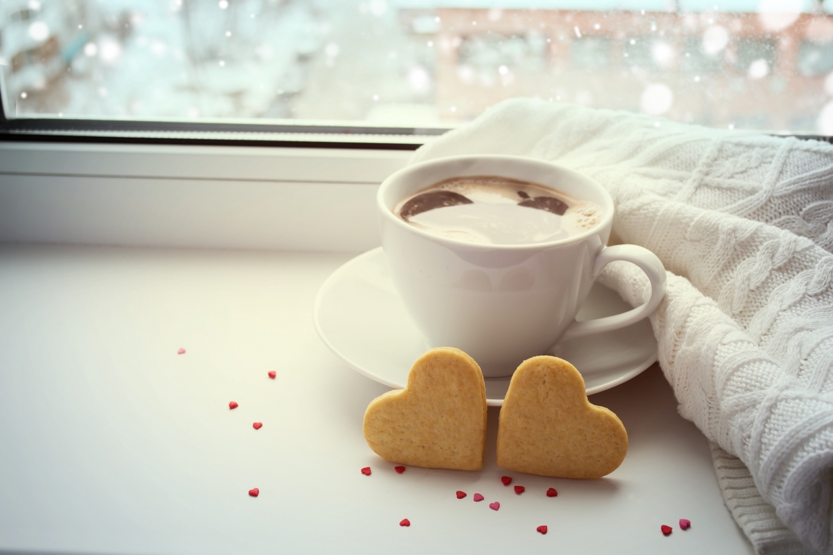 Coffee, heart-shaped, love, sweater, only