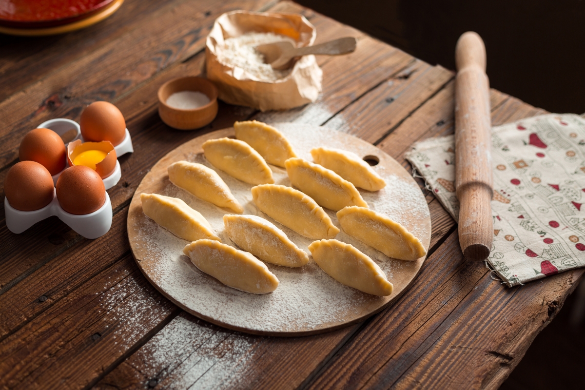 Kitchen cooking pie dumplings russian