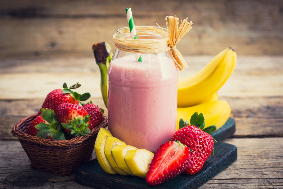 Strawberry Drink Banana Smoothie 5K