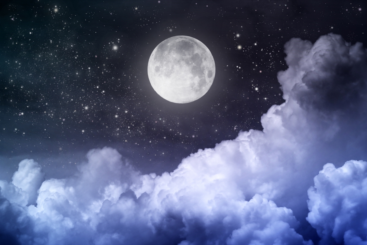 Moon and moonlight night 4K picture