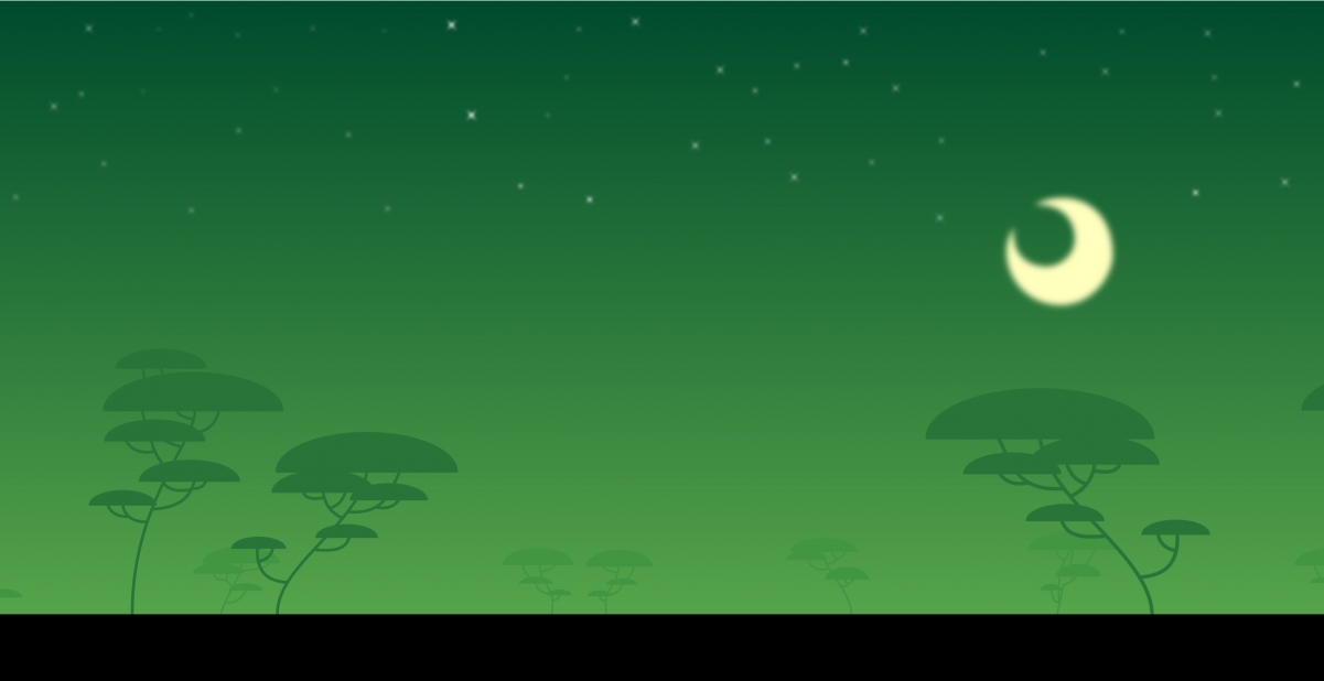 Moon star tree simple landscape 4