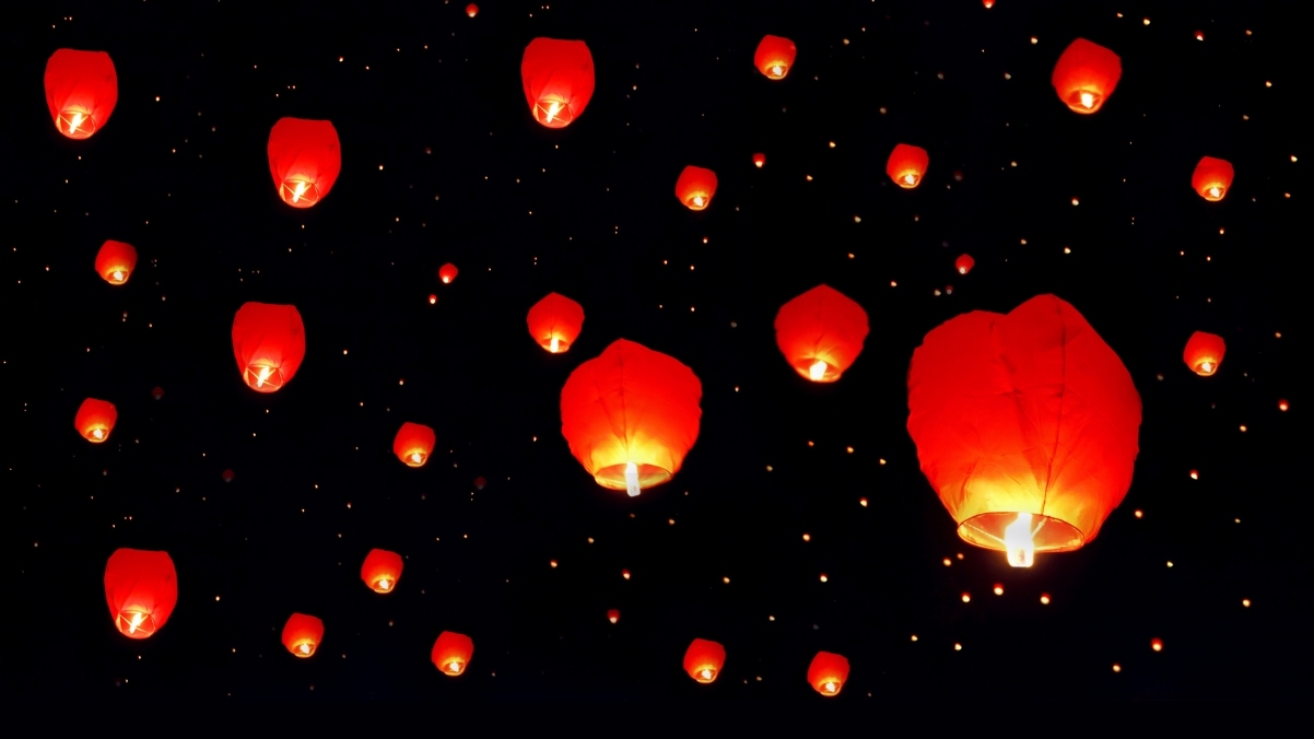 Lantern Festival Kongming Lantern 4k Wallpaper