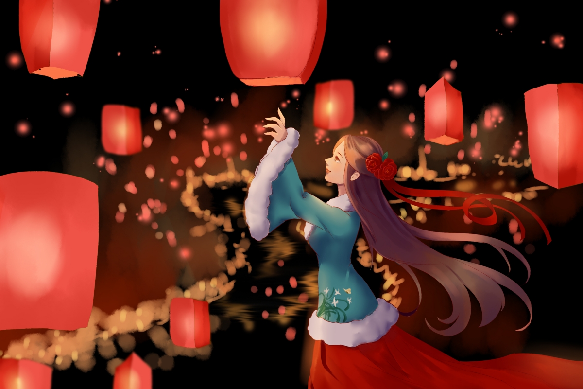 Lantern Festival Sky Lantern Wallpaper