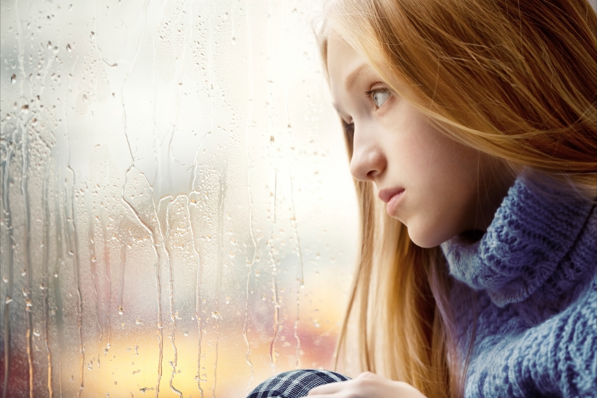 Rain, window, sad girl pictures