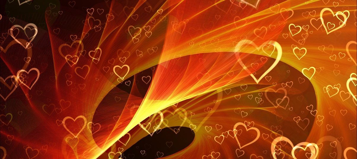 Heart banner welcome light love affection