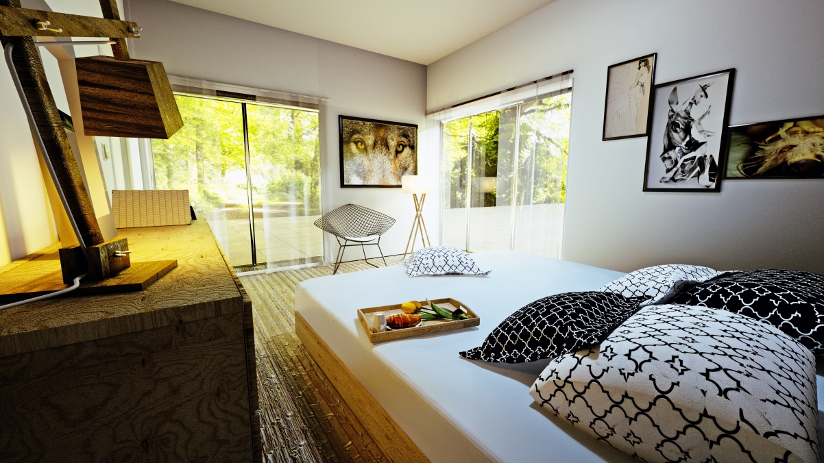 Modern house interior design effect