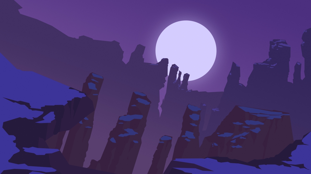 Canyon Landscape Minimalism 4K Wallpaper