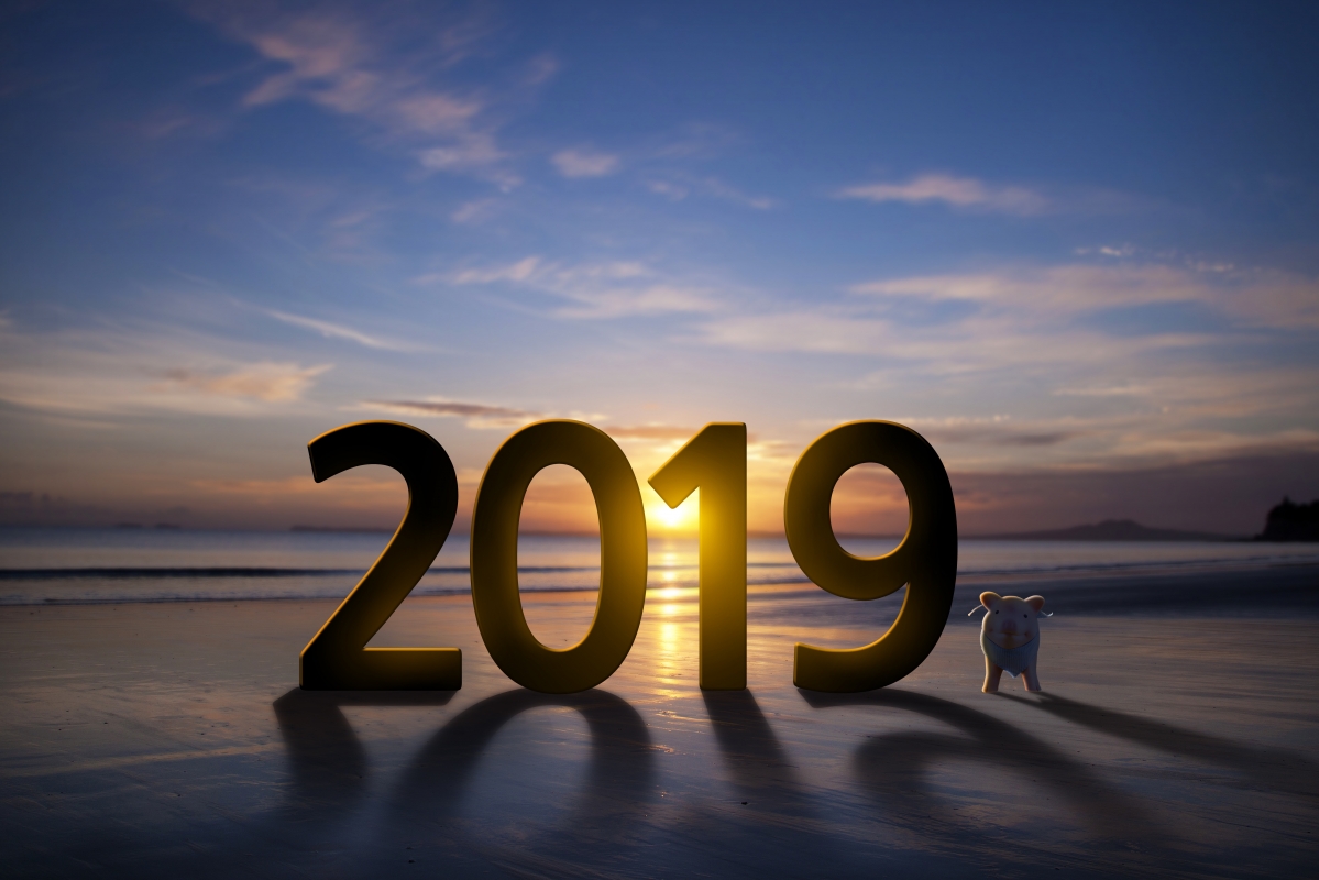 Sunset 2019 creative digital piggy 5k