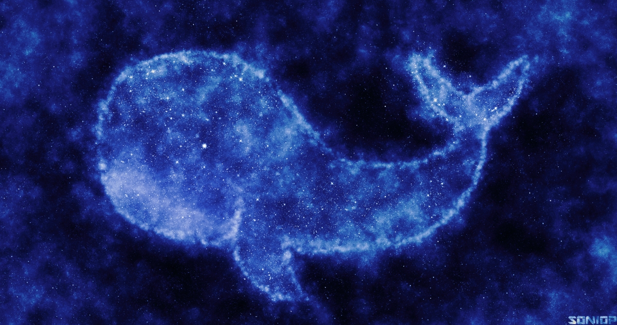 Beautiful Space Whale Star 4K HD