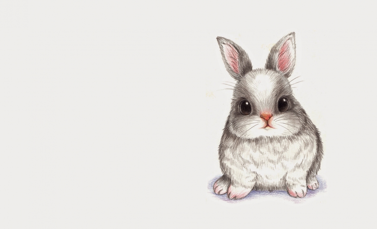 Bunny, baby, art, pencil, jane