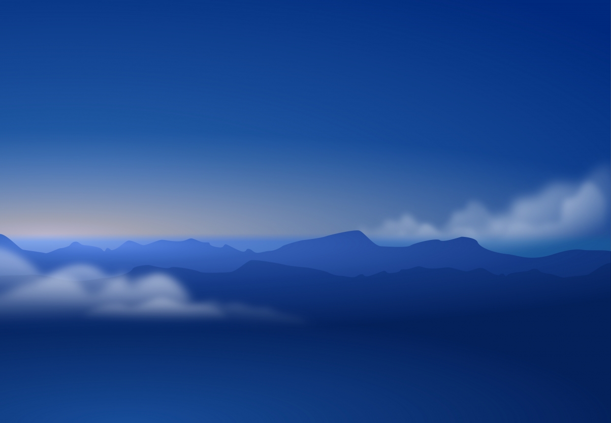 Sky Mountain Cloud Simple Art Design 5K