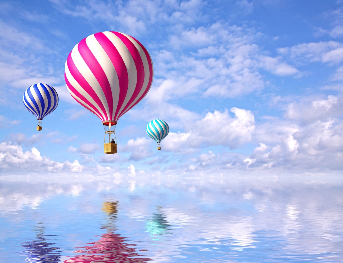 Sky Cloud Balloon Water 4K Picture