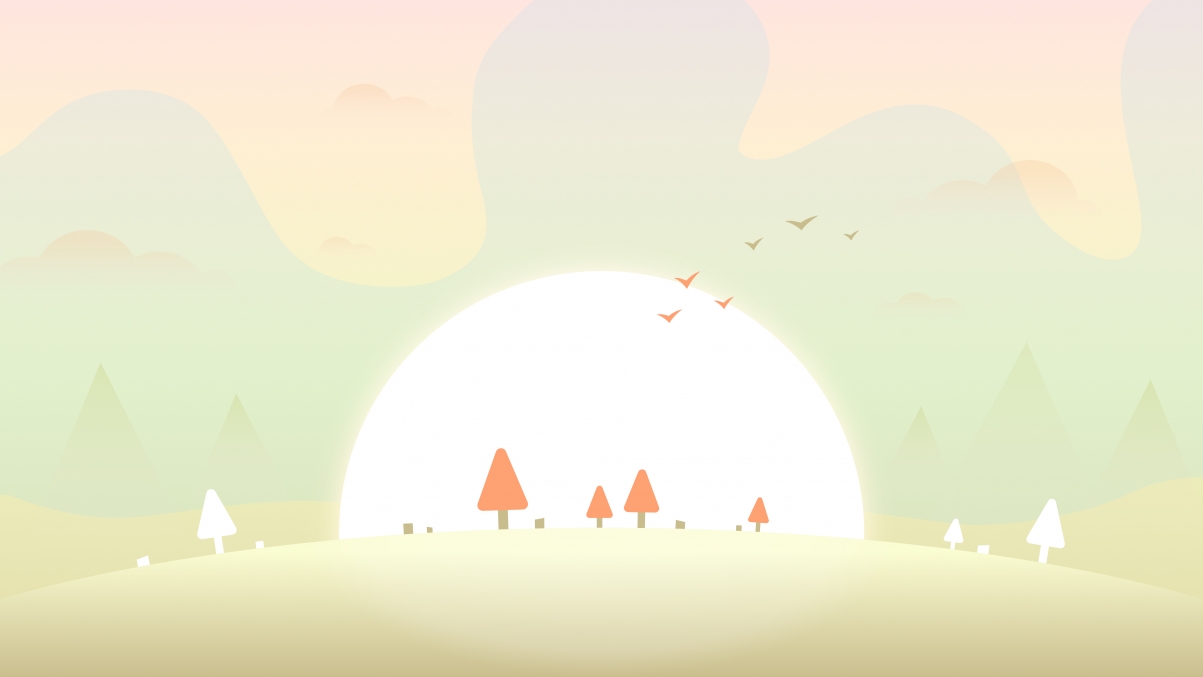 Sun tree simple minimalism style