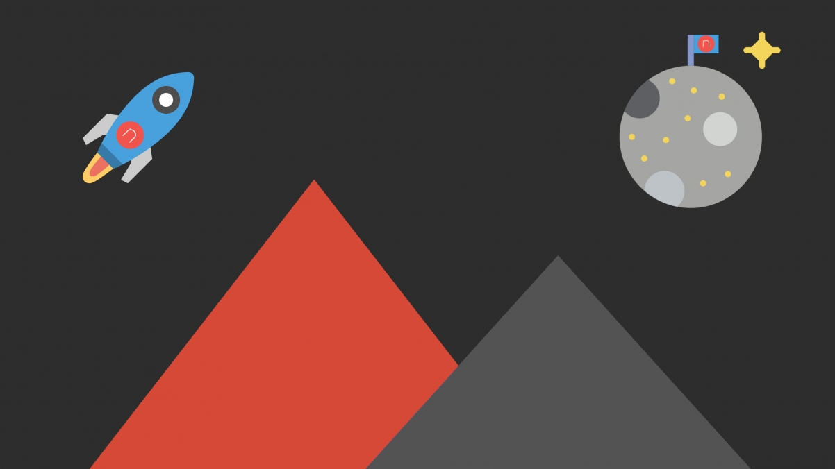 Space, spaceship, mountain, creative design,