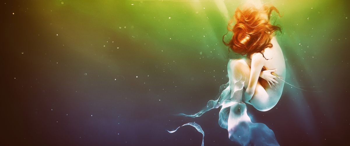 Underwater woman beautiful art 3440