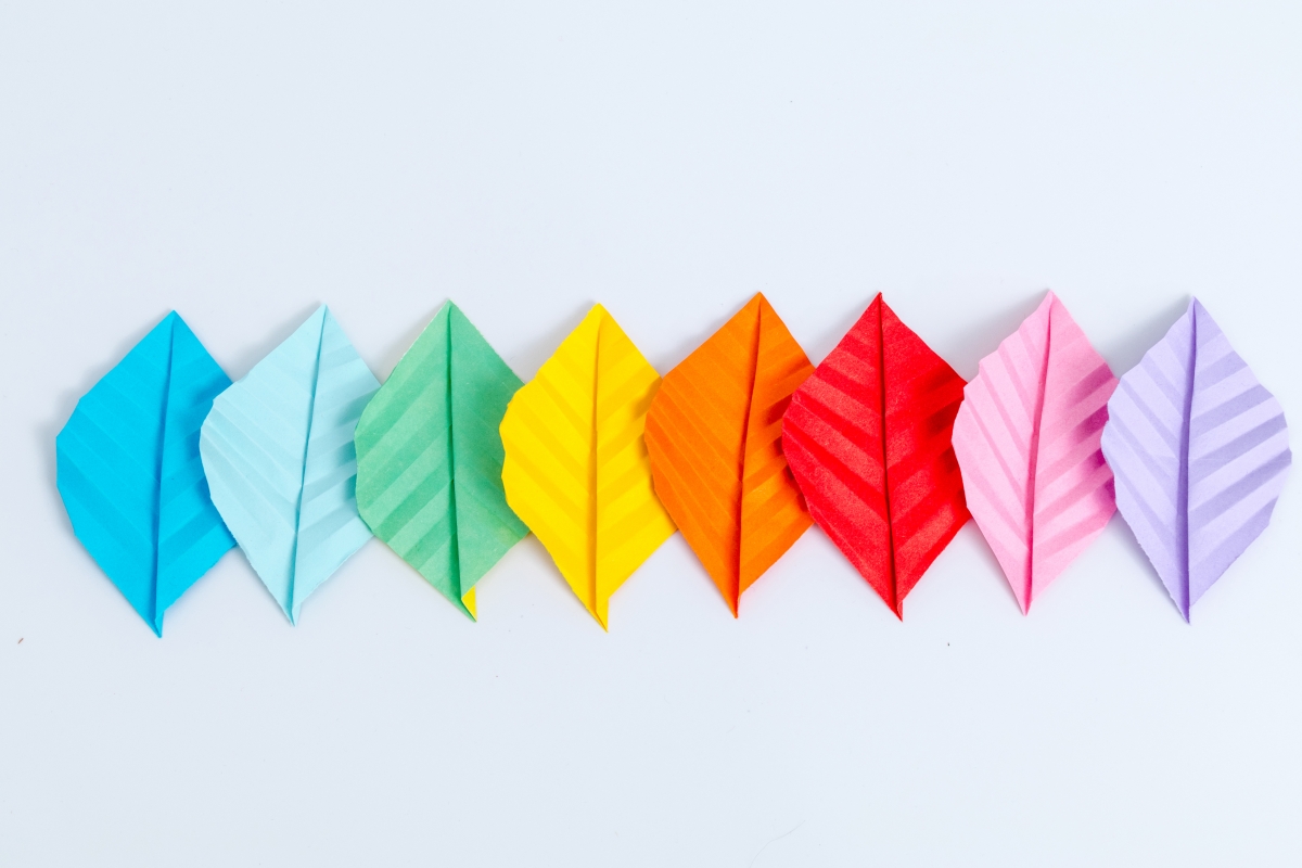 Handmade creative color leaf gradient 4K