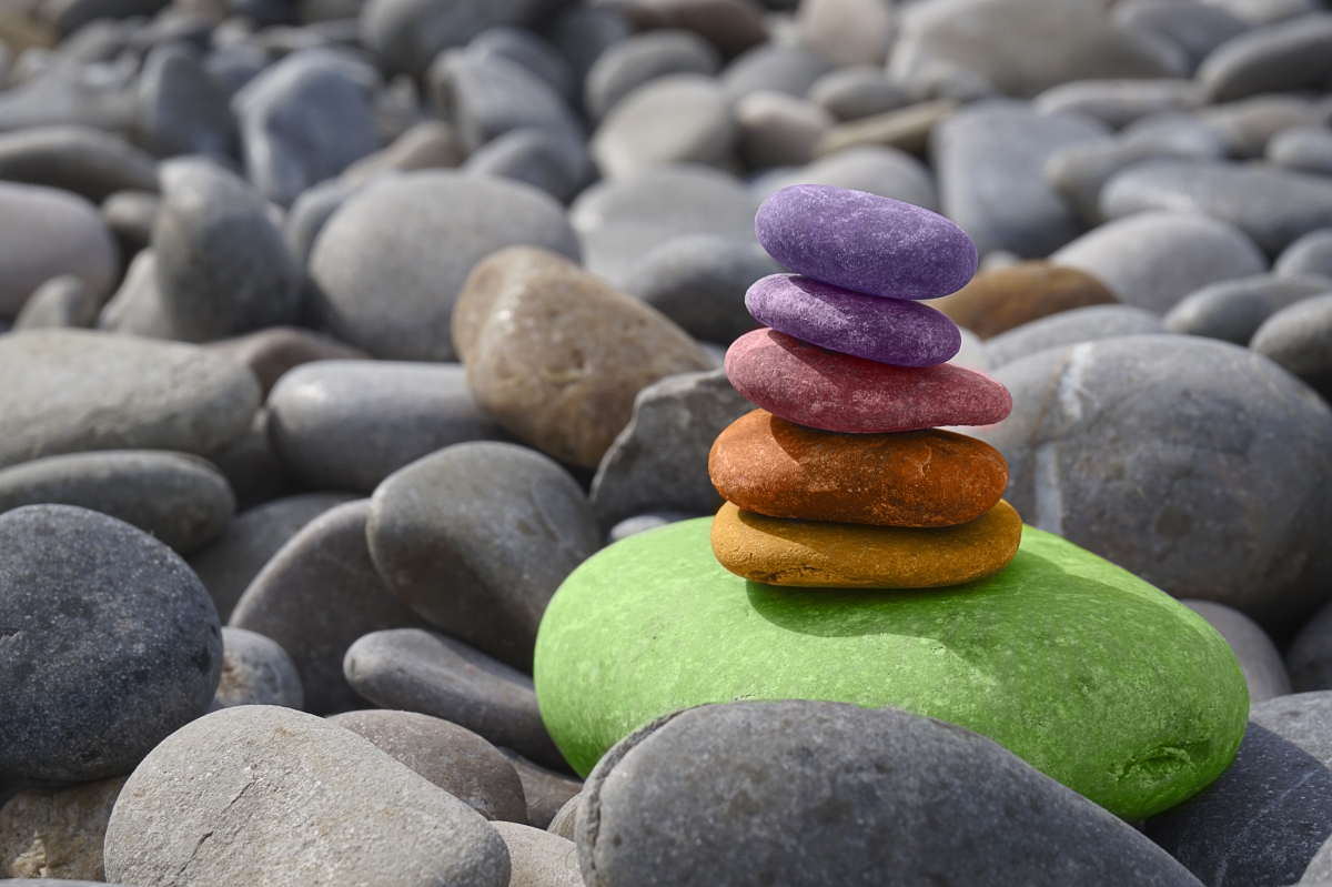 Stone pebbles coast colored stone