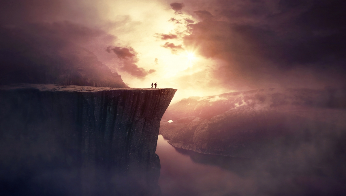 Magical mysterious natural mountains and rivers