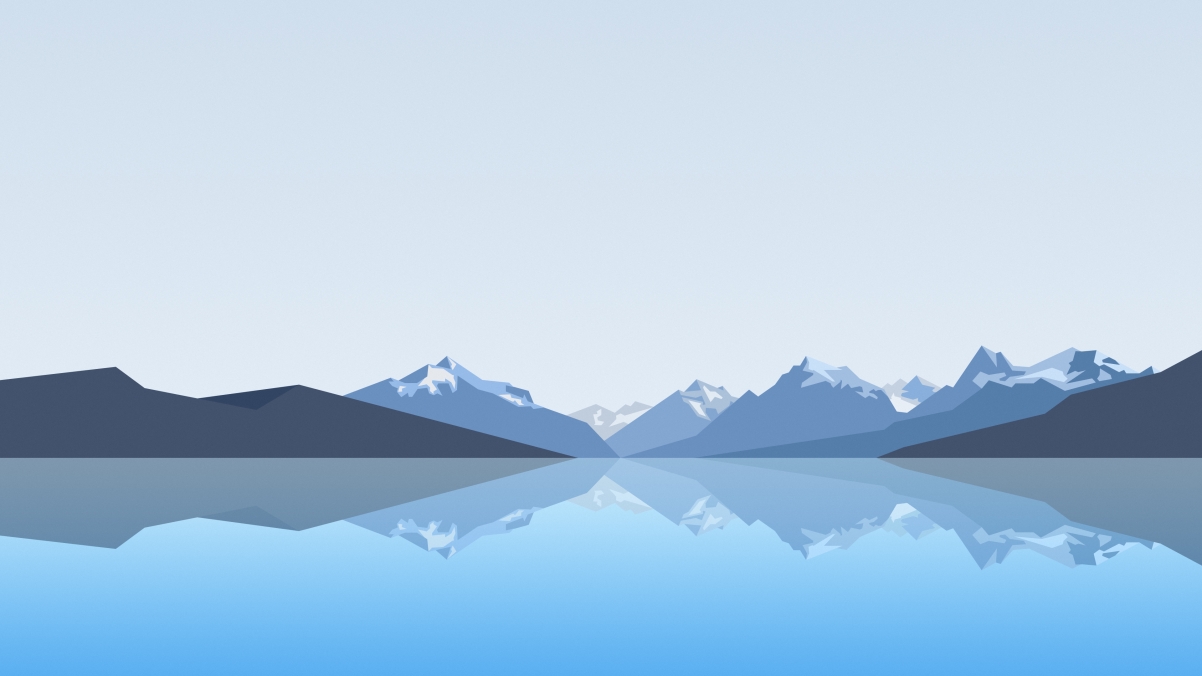 Landscape reflection simple design 4k wallpaper