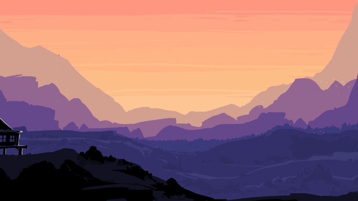 Mountain landscape simple 4k wallpaper