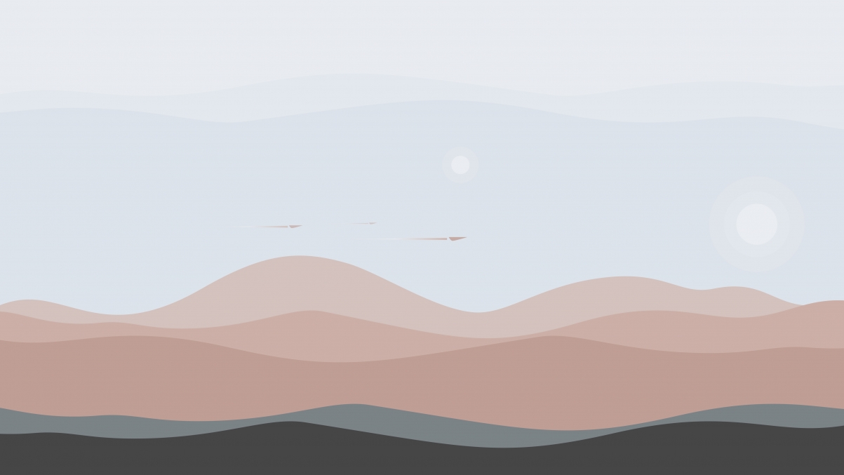 Sand dunes, foggy days, simple design 5K wall