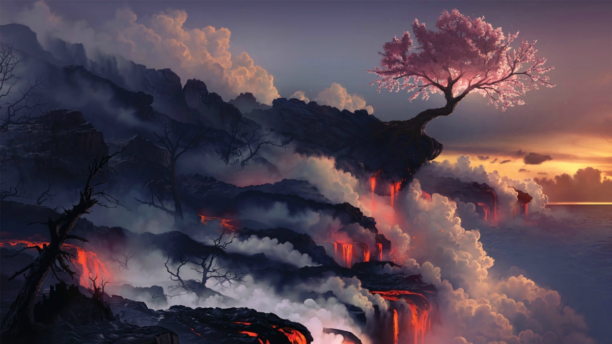Lava natural tree creative design 4
