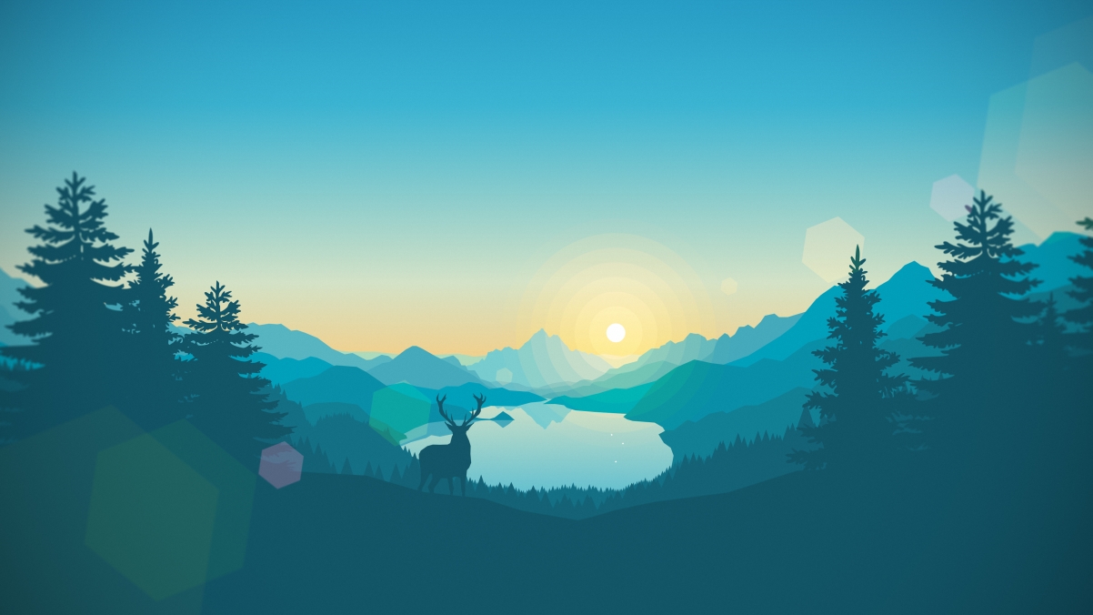 Sunrise Simple Creative Landscape Minimalist Master