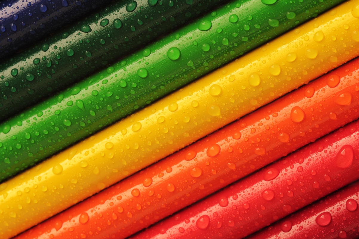 Pencil crayons colourful rainbow