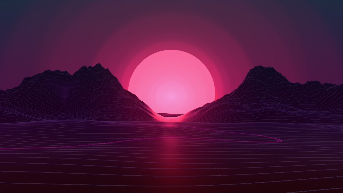 Neon Sunset 4K Wallpaper