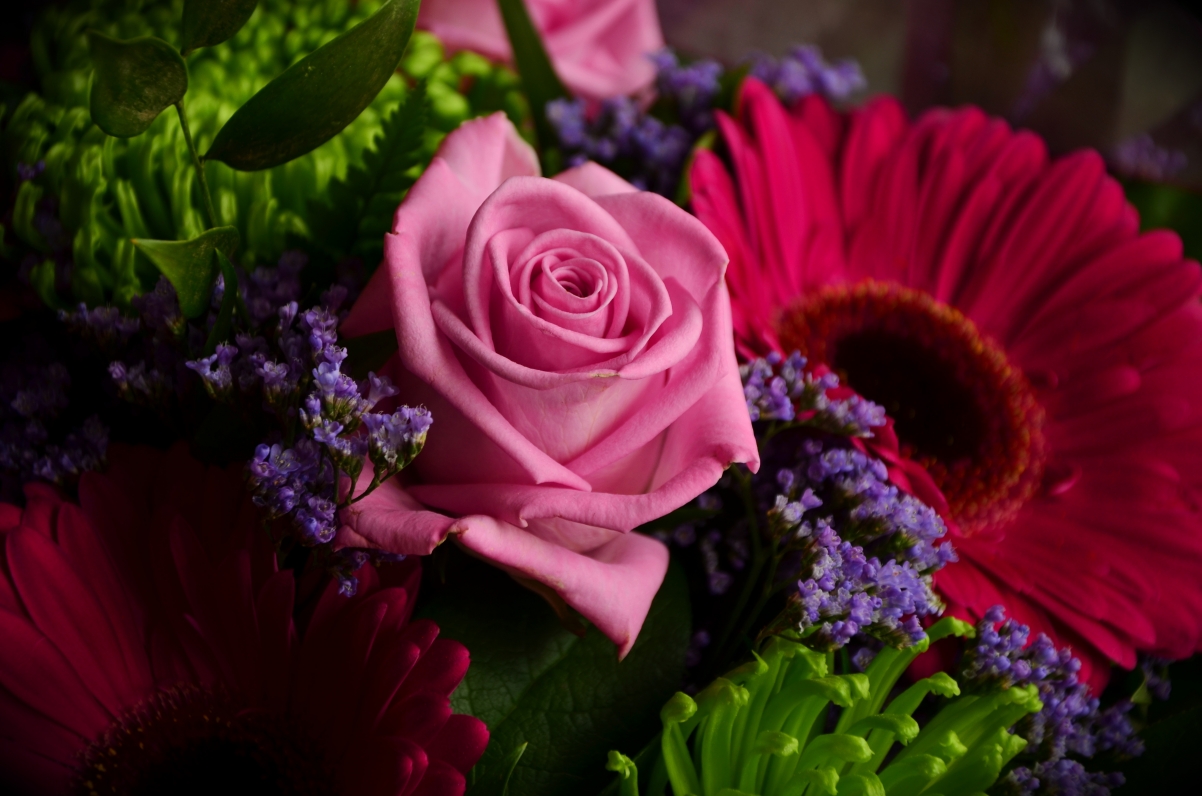 Rose pink bouquet birthday
