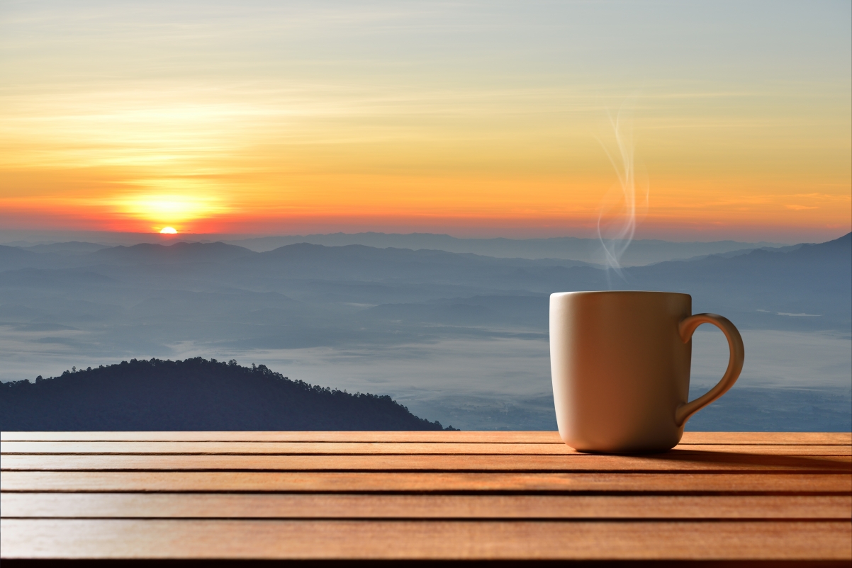 Coffee cup, dawn, morning, good morning,